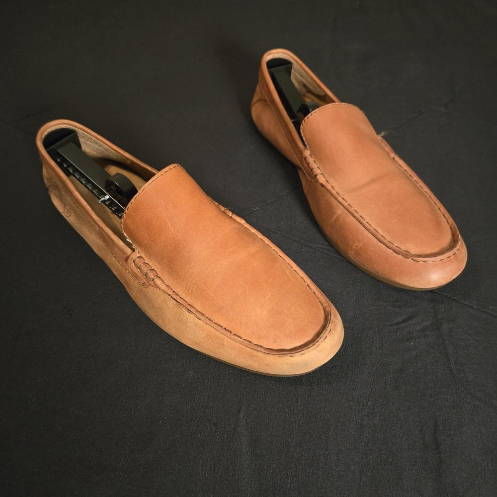 Born Shoes Mens Size 9.5 Brown Leather Slip On Driving Loafers Casual Comfort